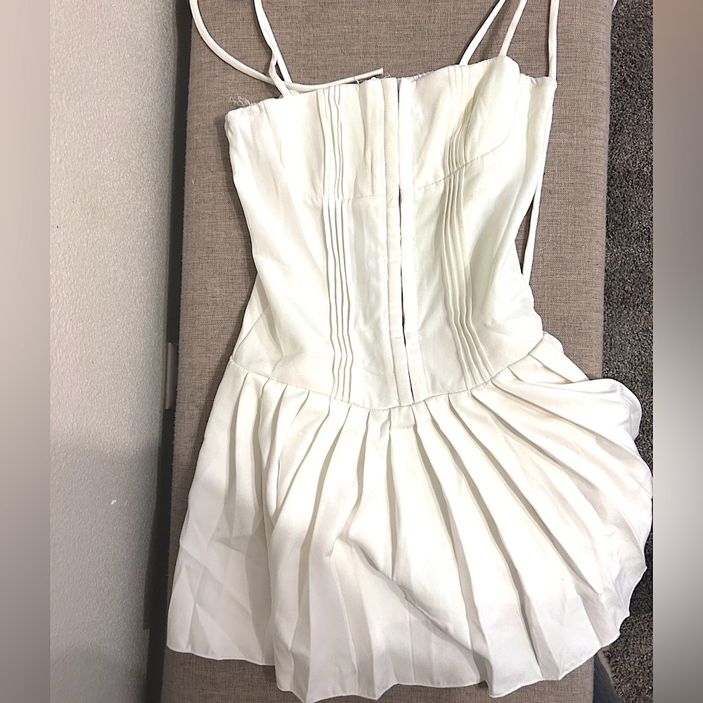 White mini dress